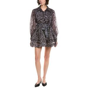 & Rouge Womens  Printed Mini Dress, Grey